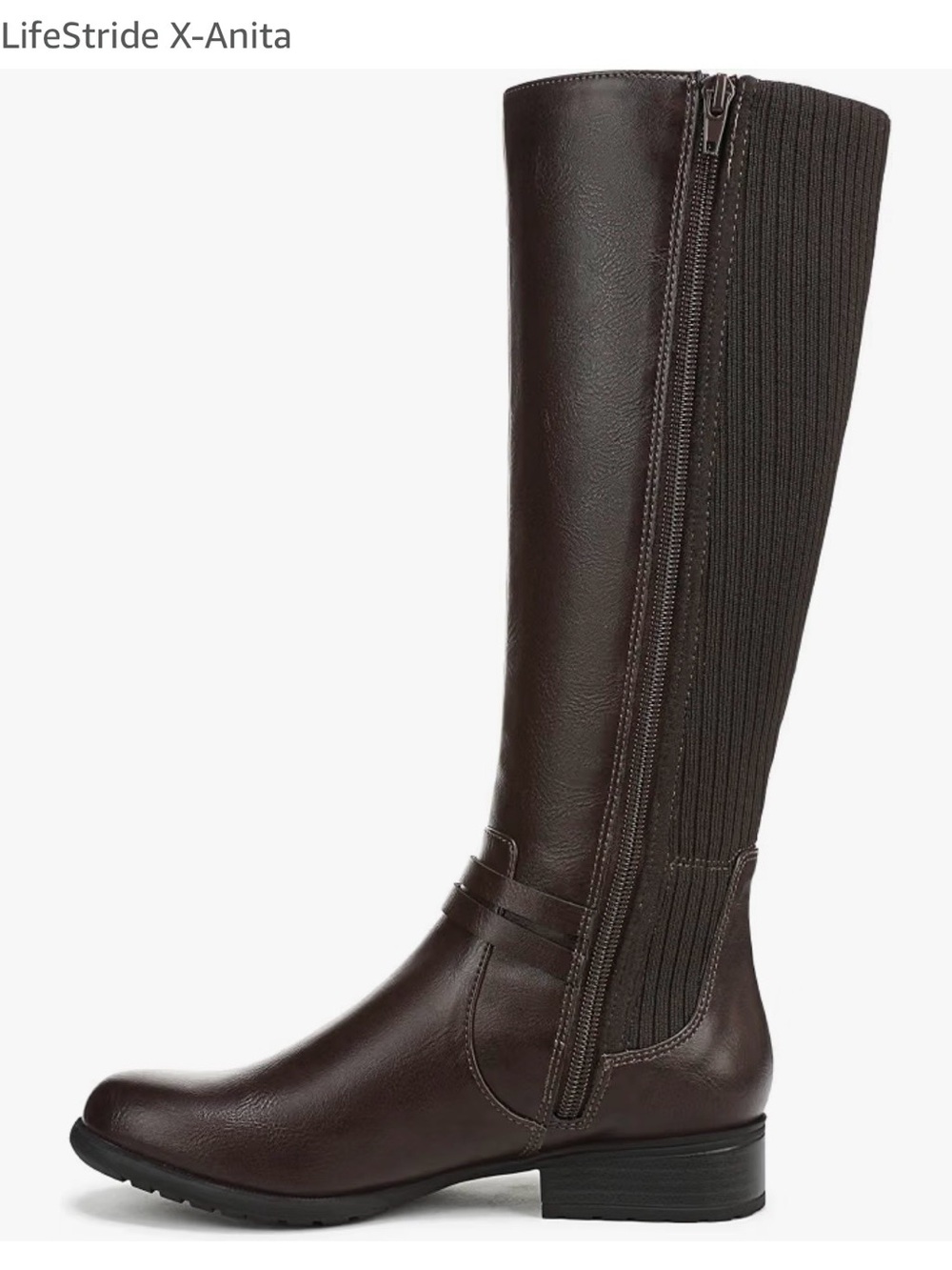 LifeStride Brown Knee High Riding Boots - Picture 3 of 7